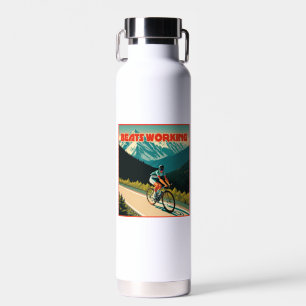 Radfahren ist besser als Arbeiten Trinkflasche
