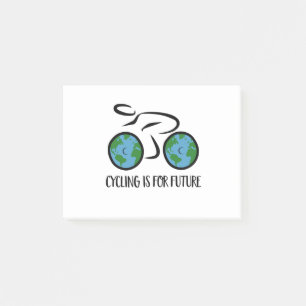Radfahren ist für die Zukunft Post-it Klebezettel