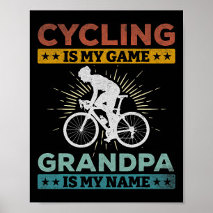 Radfahren ist mein Spiel Großvater ist mein Name R Poster