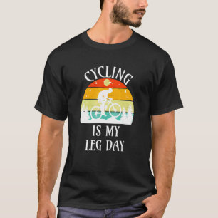 Radfahren ist mein Tag Vintager Sonnenuntergang Ra T-Shirt