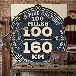 Radfahren Jahrhundert-Ritt 100 Meilen 160 KM Poster
