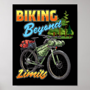 Radfahren jenseits der Grenzen Mountainbike Campin Poster