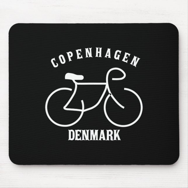 Radfahren Kopenhagen Dänemark Grafik  Mousepad (Vorne)
