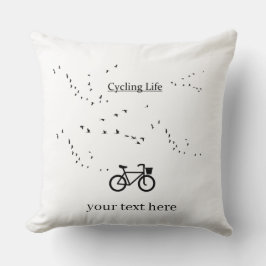 Radfahren Leben, frei als Vogel anpassbar Kissen