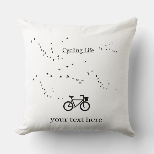 Radfahren Leben, frei als Vogel anpassbar Kissen (Vorderseite)