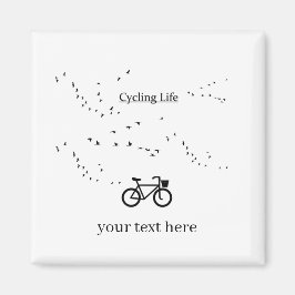 Radfahren Leben, frei als Vogel anpassbar Magnet