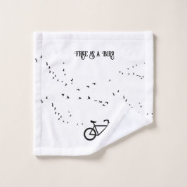 Radfahren Leben, frei als Vogel anpassbar Waschlappen