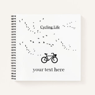 Radfahren Leben, frei als Vogel Notizbuch