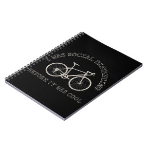 Radfahren Lover Bike Rad Rad Soziale Entfernung Notizblock