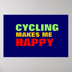 RADFAHREN MACHT MICH GLÜCKLICH - Bikes Poster