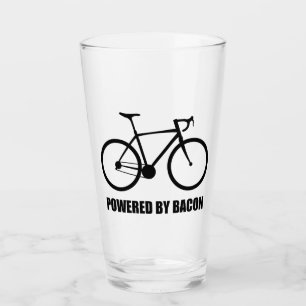 Radfahren mit Bacon Glas
