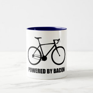 Radfahren mit Bacon Zweifarbige Tasse