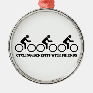 Radfahren mit Freunden hat Vorteile Ornament Aus Metall
