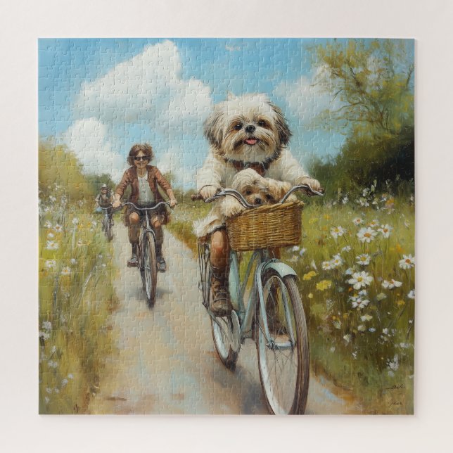 Radfahren mit Freunden Puzzle (Vertikal)