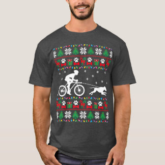 Radfahren mit Hunden Ugly Christmas Sweater Xm T-Shirt