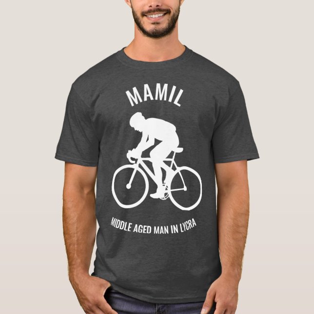 Radfahren Mittelalter Mann Mamil T-Shirt (Vorderseite)