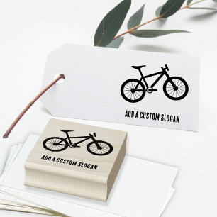 Radfahren - Mountainbike-Sport mit eigenem Text Gummistempel