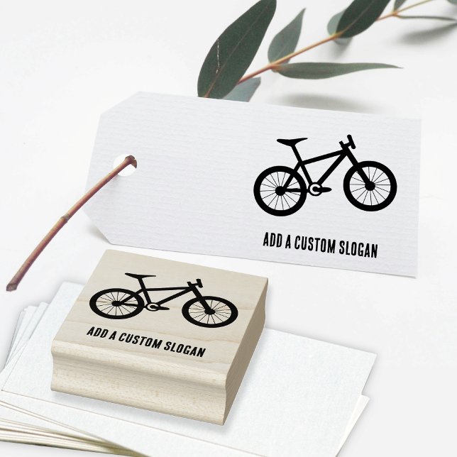 Radfahren - Mountainbike-Sport mit eigenem Text Gummistempel (Von Creator hochgeladen)