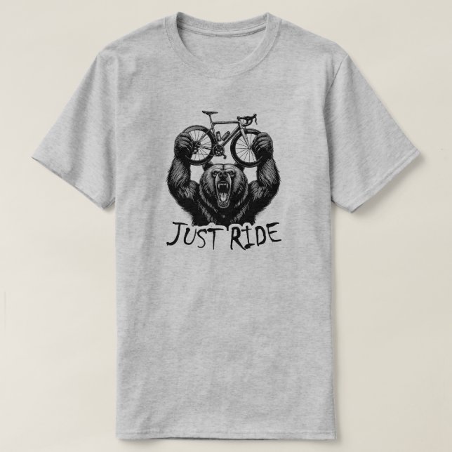 Radfahren nur Fahrradbär T-Shirt (Design vorne)