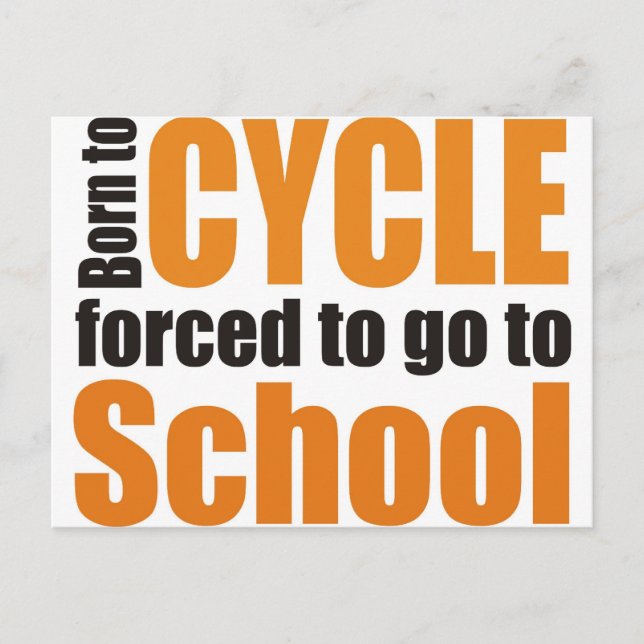 Radfahren Postkarte (Vorderseite)