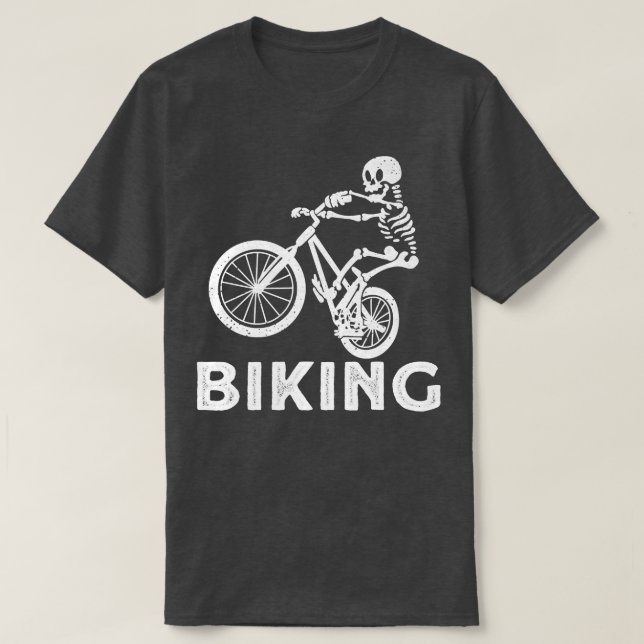 Radfahren Rad Rafting Biking Skelett Ristorante da T-Shirt (Design vorne)