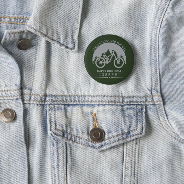 Radfahren Radfahrer Alles Gute zum Geburtstag Pers Button (Beispiel)