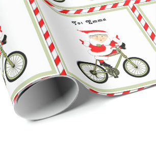 Radfahren Radfahrer Weihnachtsgeschenk Geschenkpapier