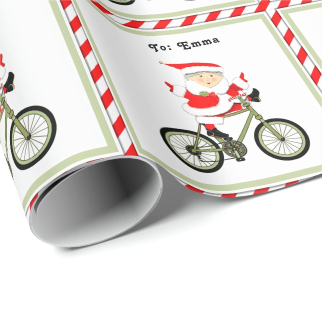 Radfahren Radfahrer Weihnachtsgeschenk Geschenkpapier (Rolleneckpunkt)