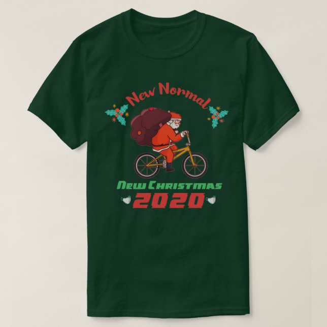 Radfahren Santa 2020 Weihnachten Weihnachten Weihn T-Shirt (Design vorne)