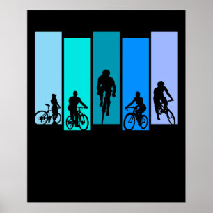 Radfahren Silhouette Sport Poster