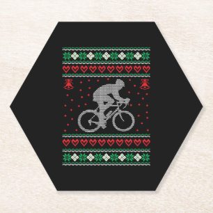 Radfahren Ugly Christmas Sweater Untersetzer