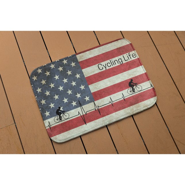 Radfahren, US Flagge Badematte (Von Creator hochgeladen)
