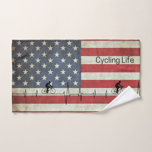 Radfahren, US Flagge Handtuch (Handtuch)
