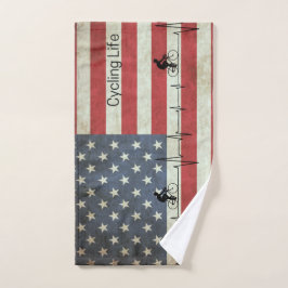 Radfahren, US Flagge Handtuch