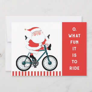 Radfahren von Weihnachtskarten Feiertagskarte