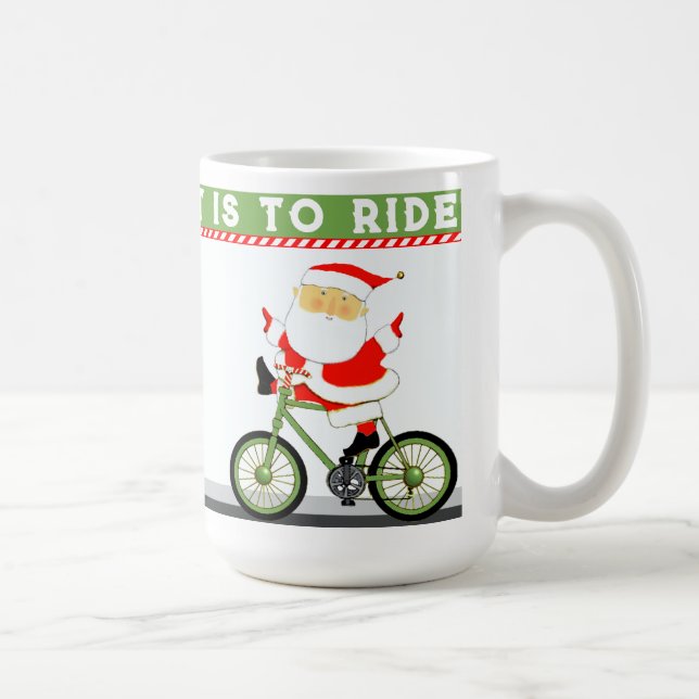 Radfahren Weihnachten Kaffeetasse (Rechts)