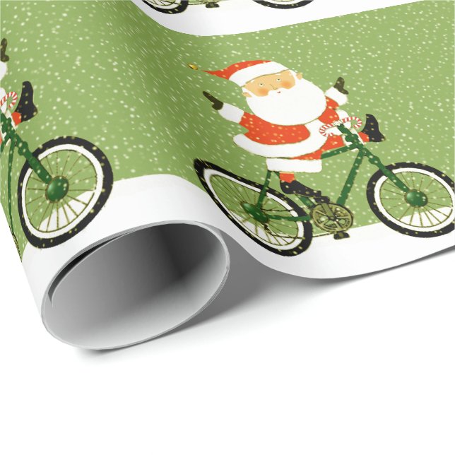 Radfahren Weihnachts-Biking-Weihnachtsgeschenk Geschenkpapier (Rolleneckpunkt)