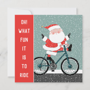 Radfahren Weihnachts-Grußkarte Feiertagskarte