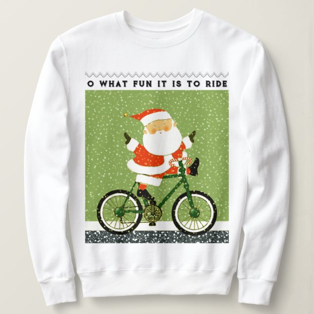 Radfahren Weihnachts-Radurlaub Sweatshirt (Design vorne)