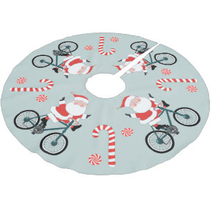 Radfahren Weihnachtsdekor gebürstetes Polyester Tr Polyester Weihnachtsbaumdecke