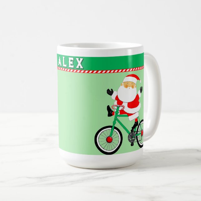 Radfahren Weihnachtsgeschenk Kaffeetasse (VorderseiteRechts)