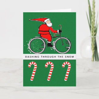 Radfahren Weihnachtskarte Feiertagskarte