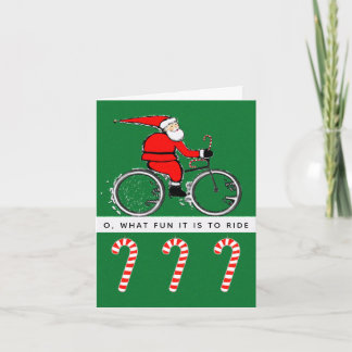 Radfahren Weihnachtskarte Feiertagskarte