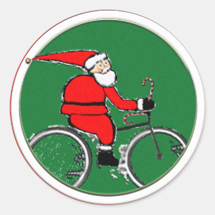 Radfahren Weihnachtsurlaub Runder Aufkleber