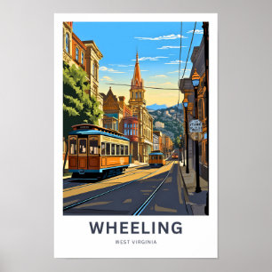 Radfahren West Virginia Travel Print Poster
