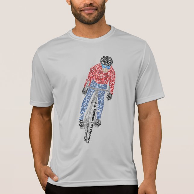 Radfahren Word Art Bicycle T-Shirt (Vorderseite)