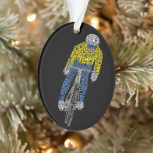 Radfahren Word Art Bicycling Ornament