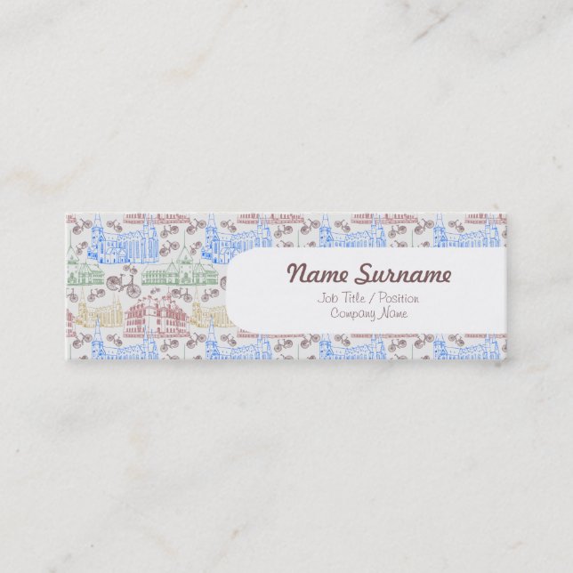 Radfahrenaarhus, Visitenkarteschablone Mini Visitenkarte (Vorderseite)