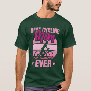 Radfahrende Mutter Familie T-Shirt