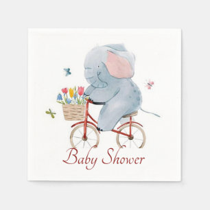 Radfahrender Elefant Serviette